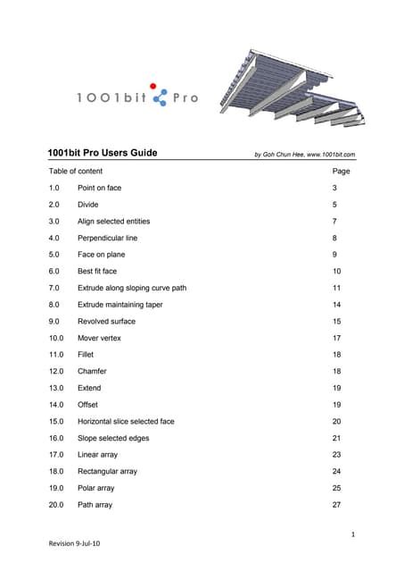 1001bit pro metal sheet|1001bit user guide.